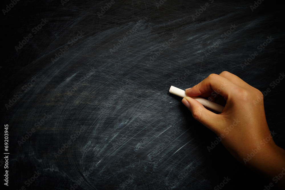 Naklejka premium Writing on a Blackboard