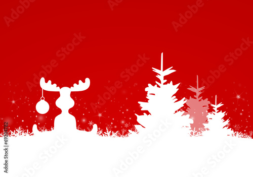 Elch Schnee Weihnachten