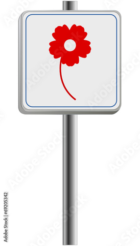 Blumen kaufen -Info-Tafel