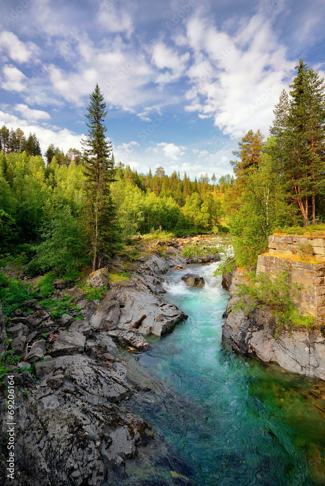 Naklejka premium Piękny krajobraz Norweski