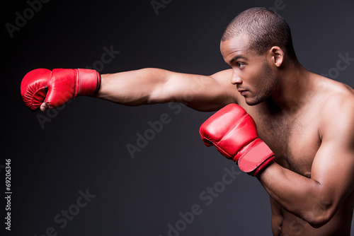 Man boxing.