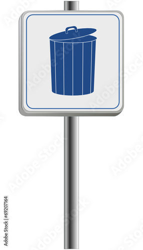 Schild - Müllkonteiner