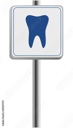 Schild - Zahnpraxis finden