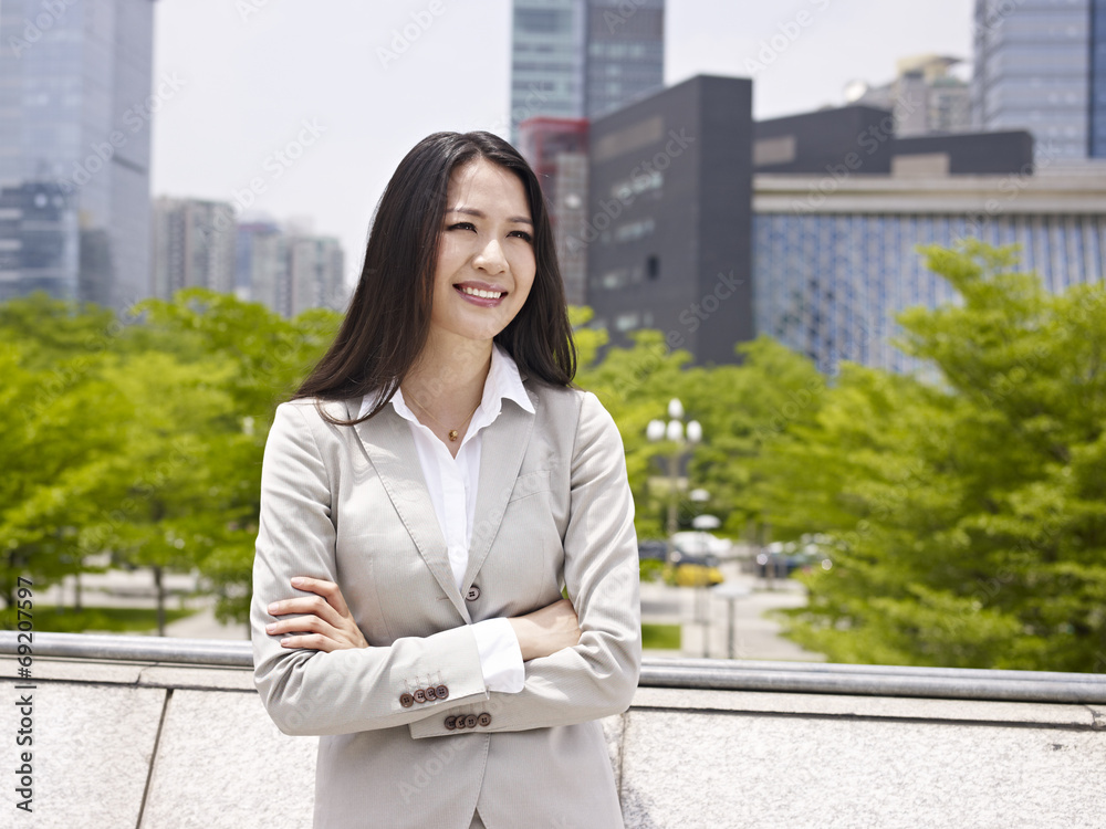 young asian businesswoman outdoor portrait