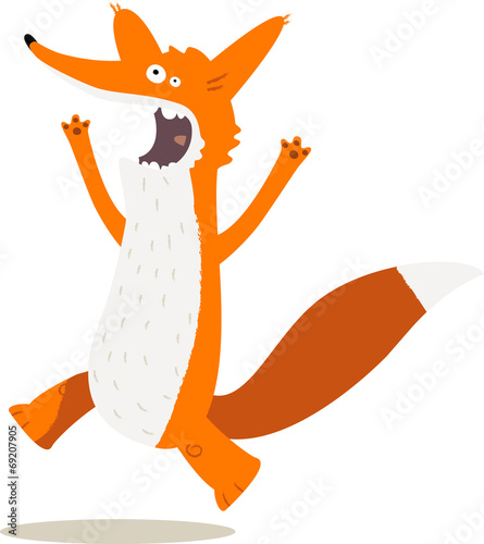 renard effrayé
