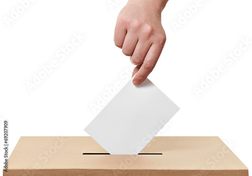 ballot box casting vote election photo