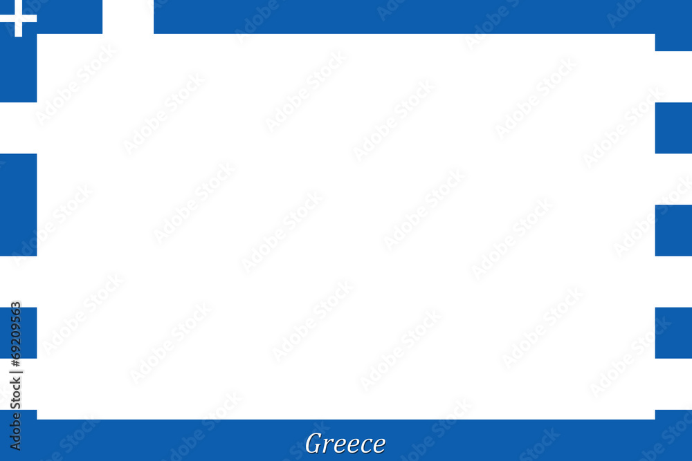 Rahmen Griechenland - obrazy, fototapety, plakaty 