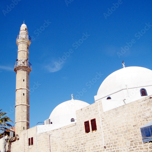 Jaffa domes and minaret of Mahmoudiya Mosque 2011