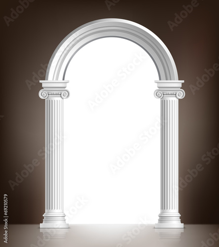 Realistic white arch