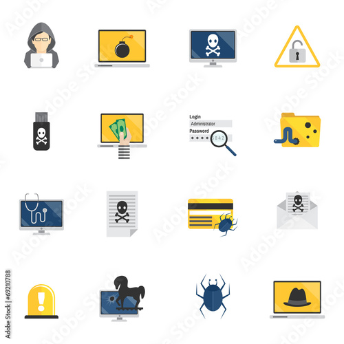 Hacker Icons Flat