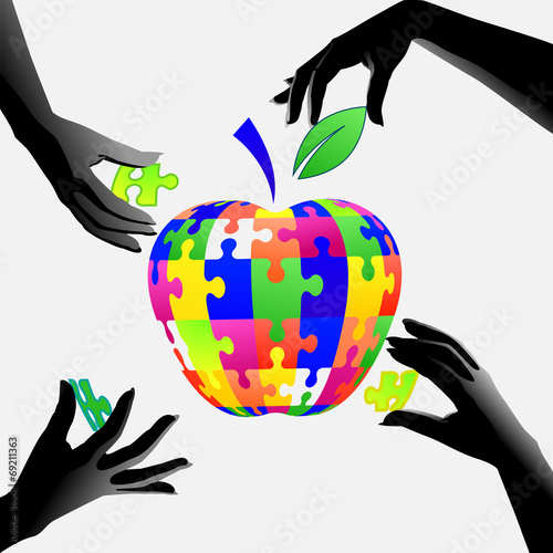 apple in hands a puzzle