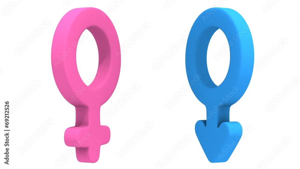 Male and female signs rotate. Seamless Looping Male and female signs rotate. Seamless Looping