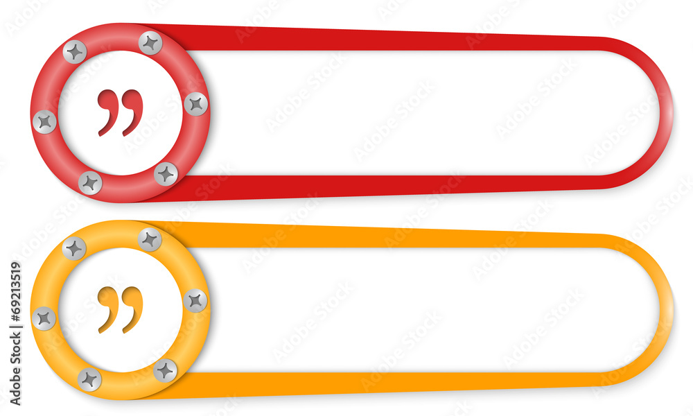 set of two buttons with screws and quotation mark set of two buttons with screws and quotation mark