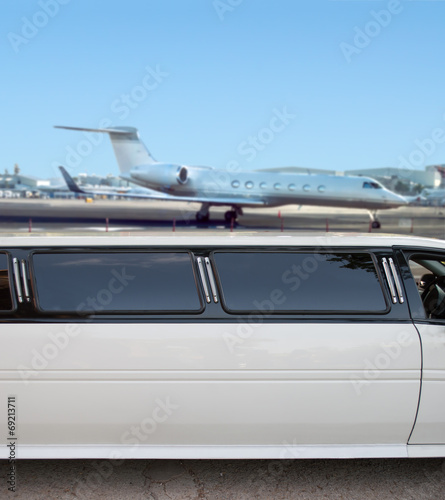 limousine and private jet