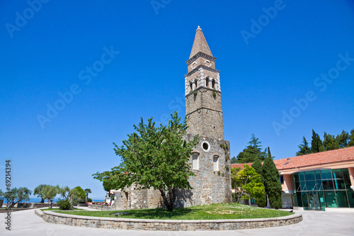 Bild auf Leinwand Ancient monastery San Barnardin, Portoroz, Slovenia