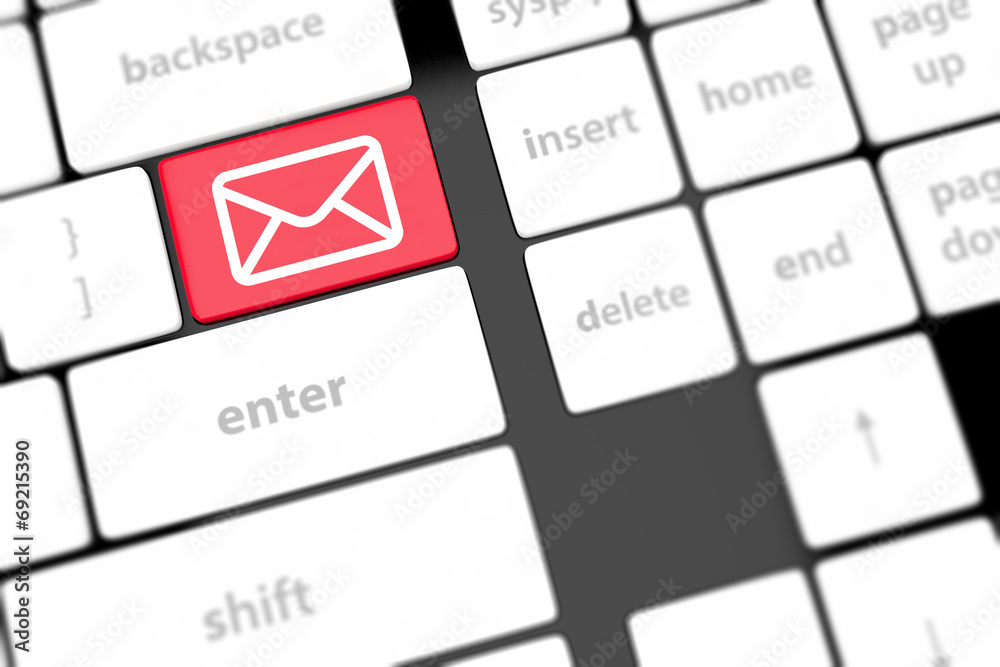 Mail keyboard button on grey keyboard Mail keyboard button on grey keyboard