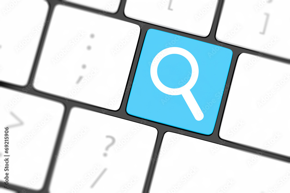 Search button on the keyboard close-up Search button on the keyboard close-up