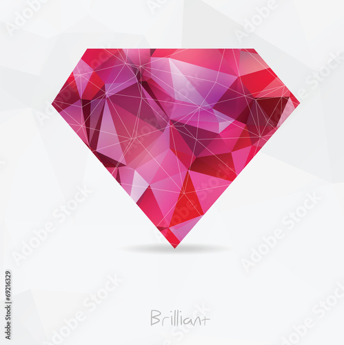 Diamond. Polygonal geometric symbol