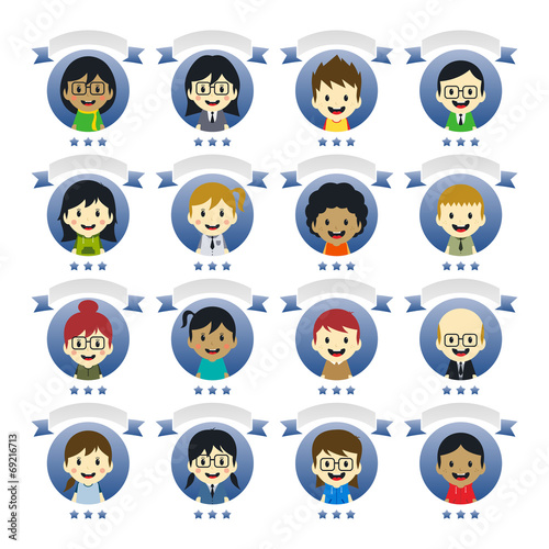 various people cartoon character © Vector1st