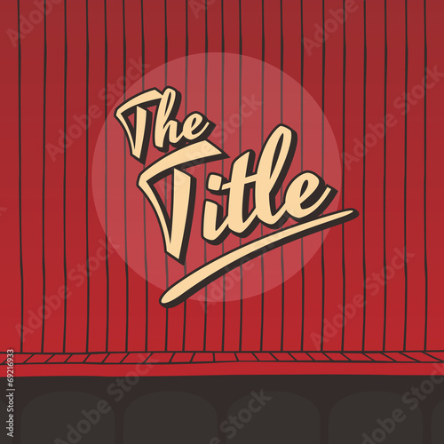 title live stage red curtain