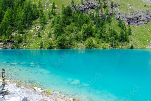 Lago Blu e morena del Ghiacciaio di Verra - Monte Rosa 