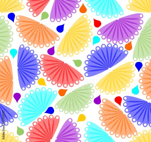 Cheerful colorful background with fan motif