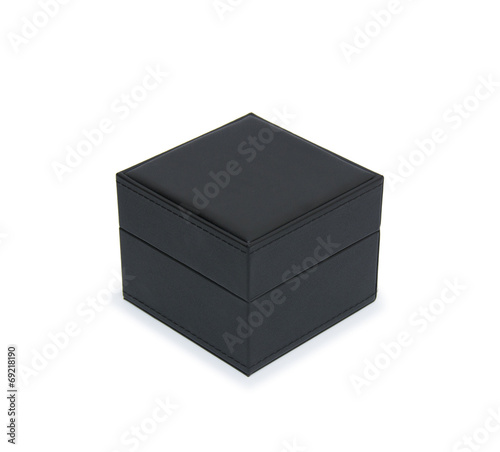 black gift box isolated on white