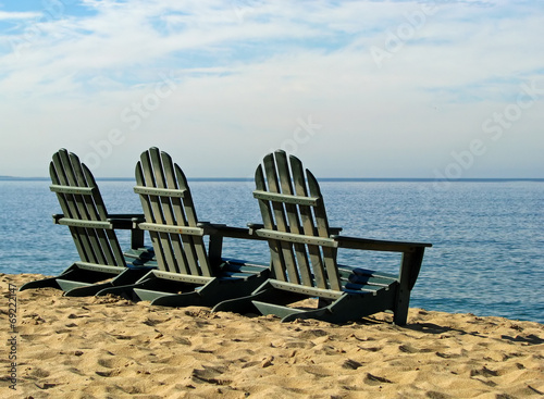 Adirondack Beach Chairs on Monterey Bay Beach California