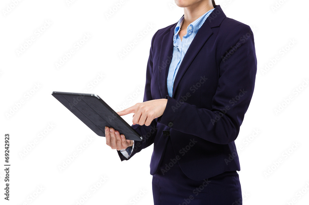 Businesswoman use of digital tablet
