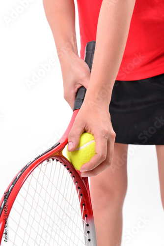 tennis player isolated © anankkml