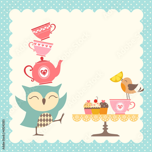 Owl tea time
