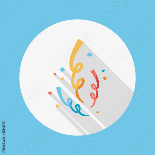 confetti flat icon with long shadow,eps10
