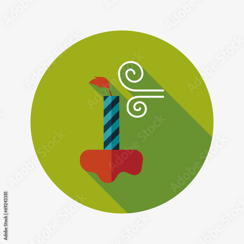 Birthday candles flat icon with long shadow,eps10