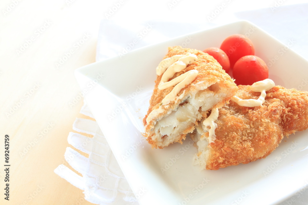 Fillet o fish deep fried with breadcrumbs Fillet o fish deep fried with breadcrumbs