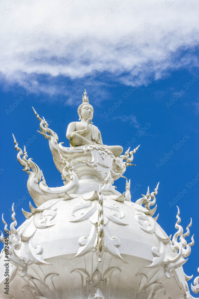 White buddha status, Rong Khun temple, Thailand