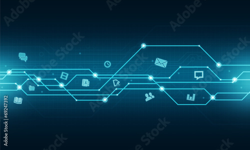 Technology internet transfer connection background