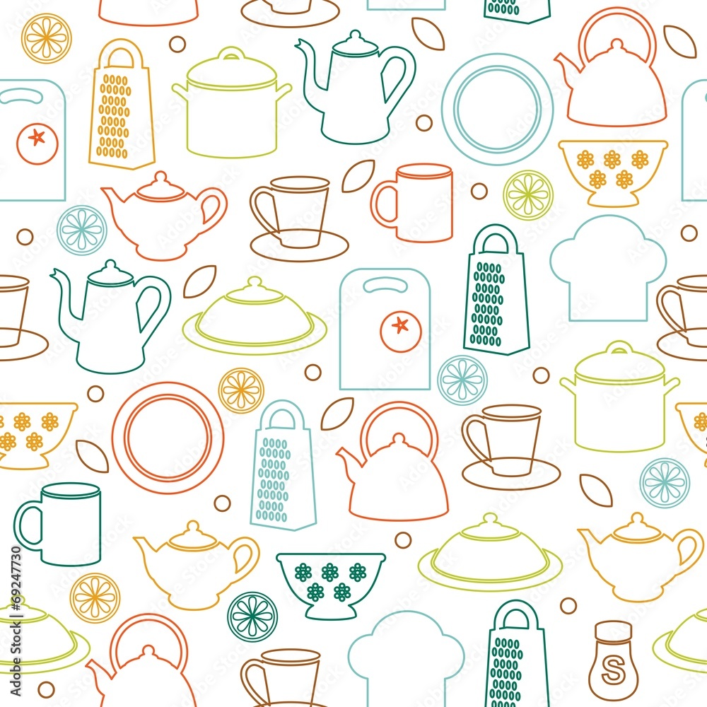 Seamless kitchen background Seamless kitchen background