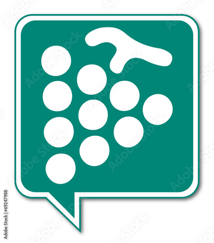 Logo raisin. Grappe.