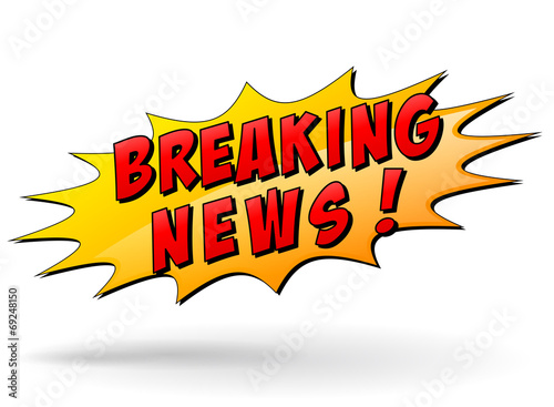 Vector breaking news icon