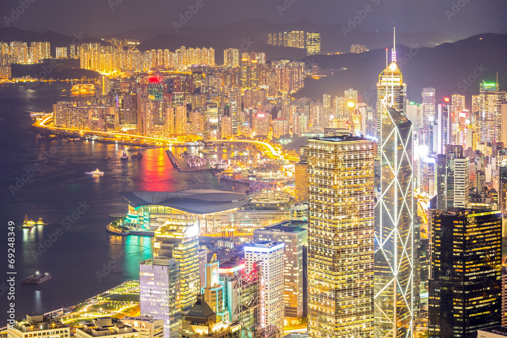 Hong Kong Skyline aerial