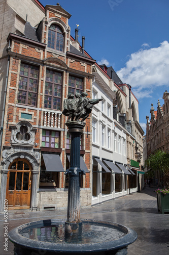 Street in center of Brussels, Belgium