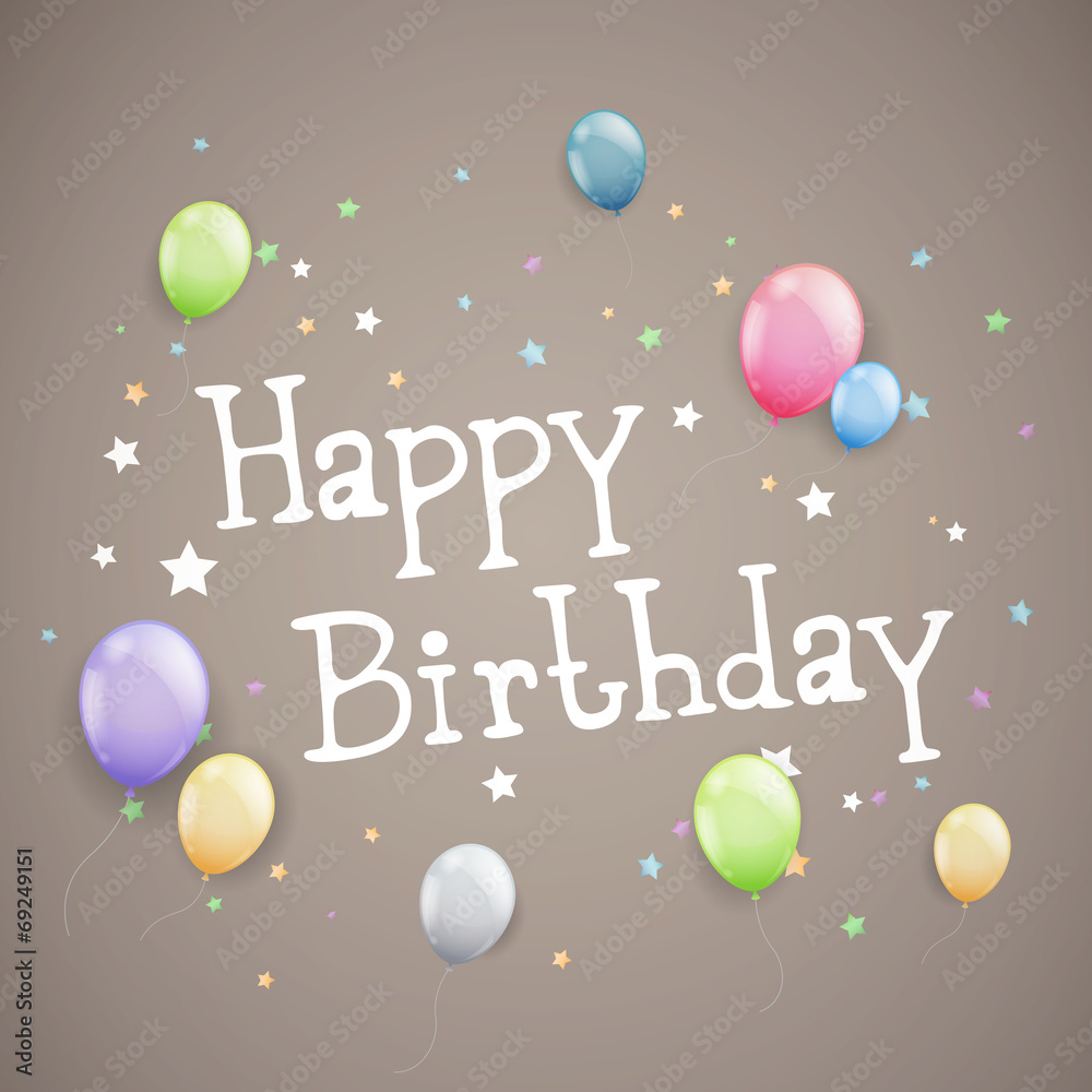 Vector Illustration of a Birthday Card Vector Illustration of a Birthday Card