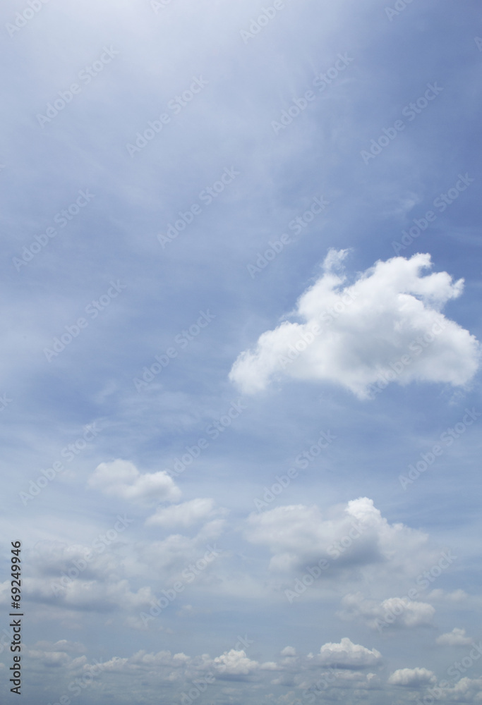 Obraz premium blue sky with clouds closeup