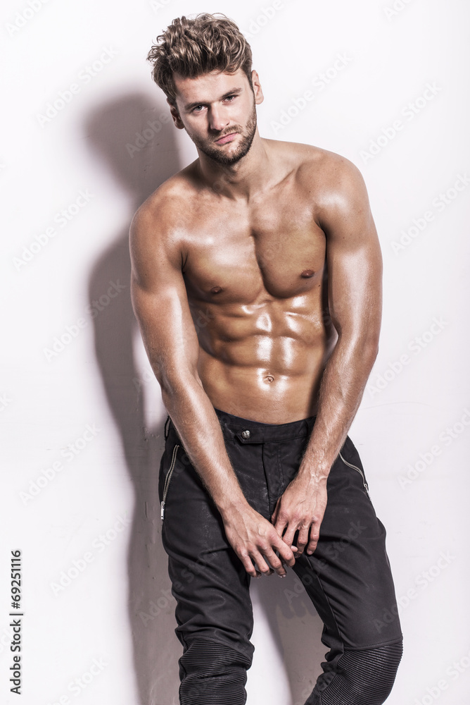 The sculpted handsome man