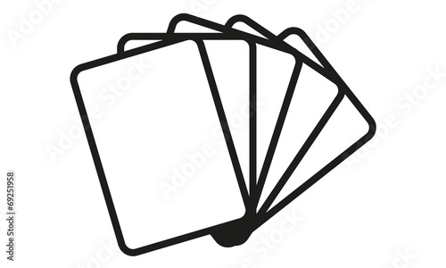 Kartenspiel Fünf Karten Leer