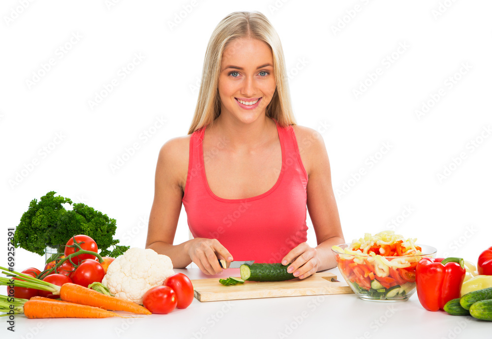 Young woman cooking Young woman cooking