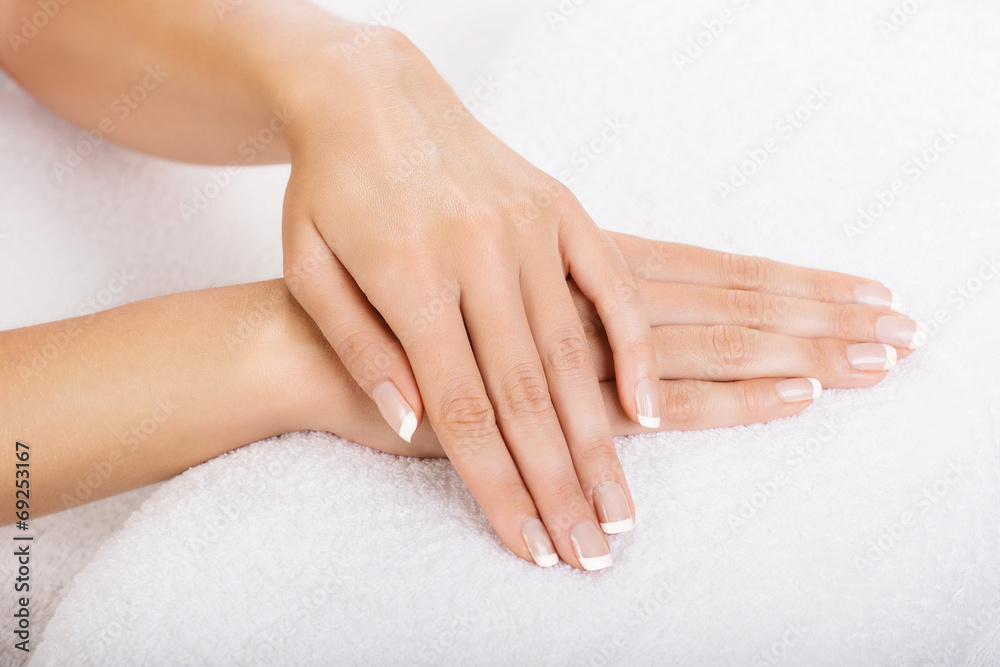 Hands on towel - Manicure