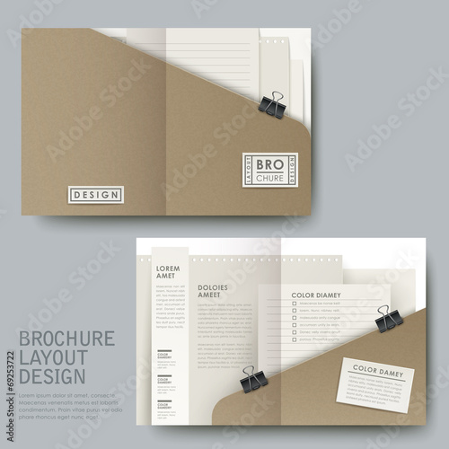 modern half-fold template for business advertising photo