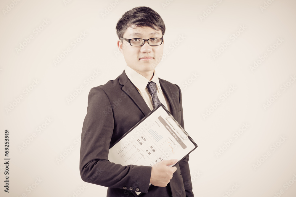 Successful young business man of Asian, full length portrait iso Successful young business man of Asian, full length portrait iso