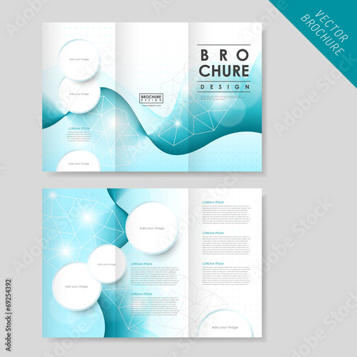 abstract modern tri-fold brochure template for business